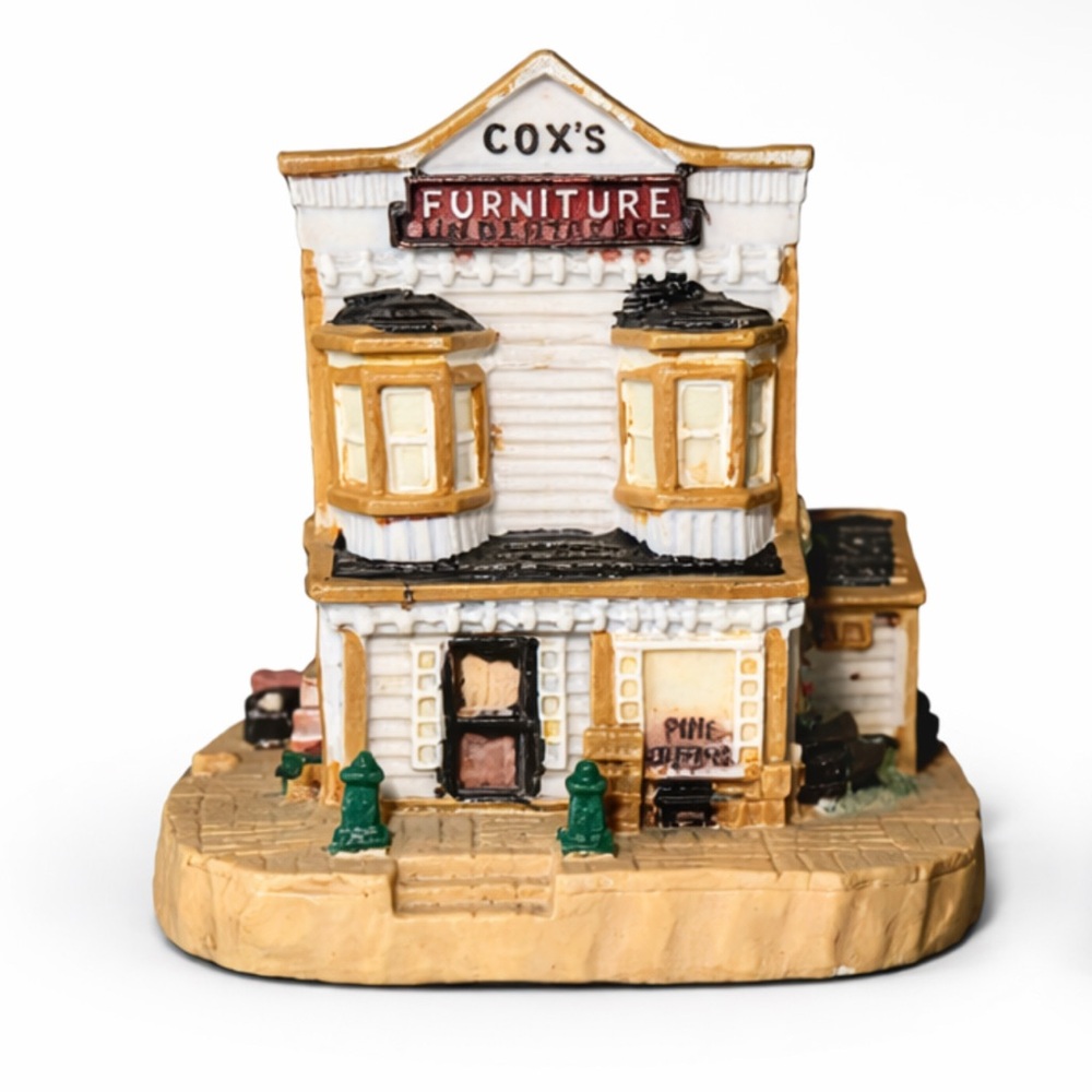 Miniature Cox's Furniture Building Figurine